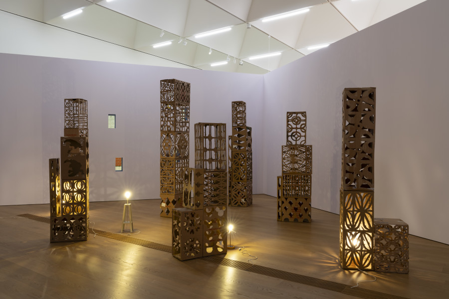 Vue d’exposition Jardin d’Hiver #3. DECORAMA, Musée cantonal des Beaux-Arts de Lausanne, 2025. Photo : MCBA/Karim Kal