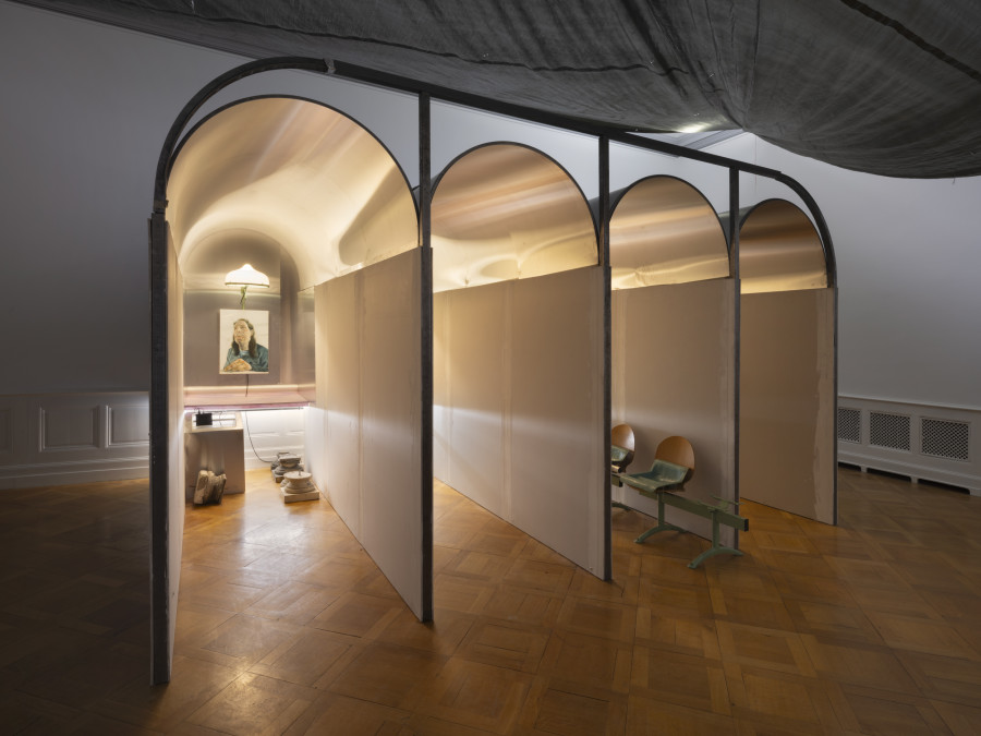Exhibition view, Bastien Gachet, side gig, Société des Arts de Genève, Palais de l’Athénée, 2024. Photo credit: Julien Gremaud