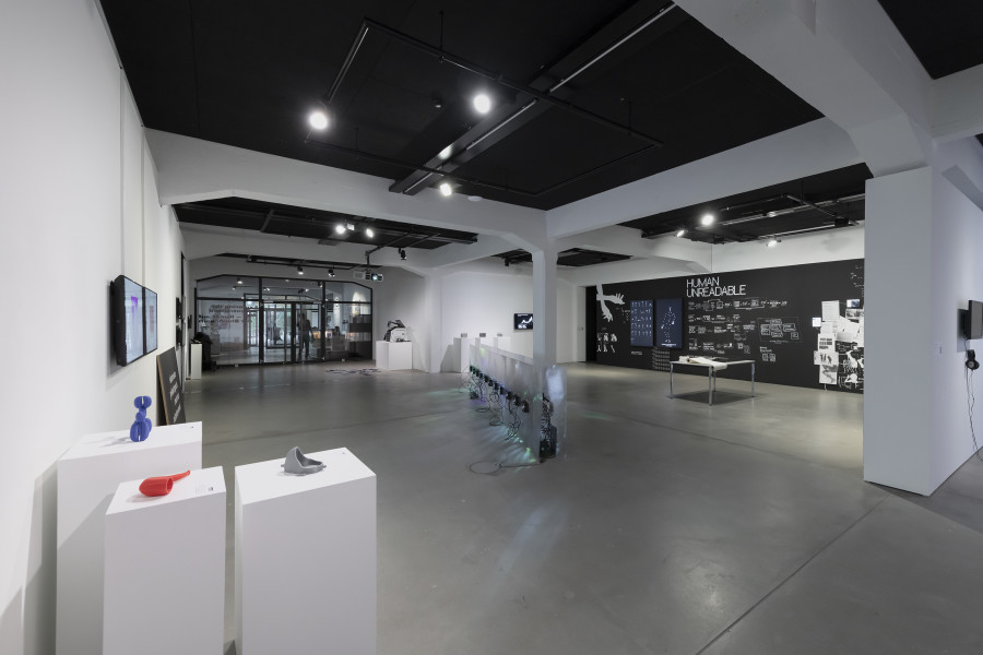 Exhibition view «Collective Worldbuilding – Art in the Metaverse», 2023, HEK, Photo: Franz Wamhof
