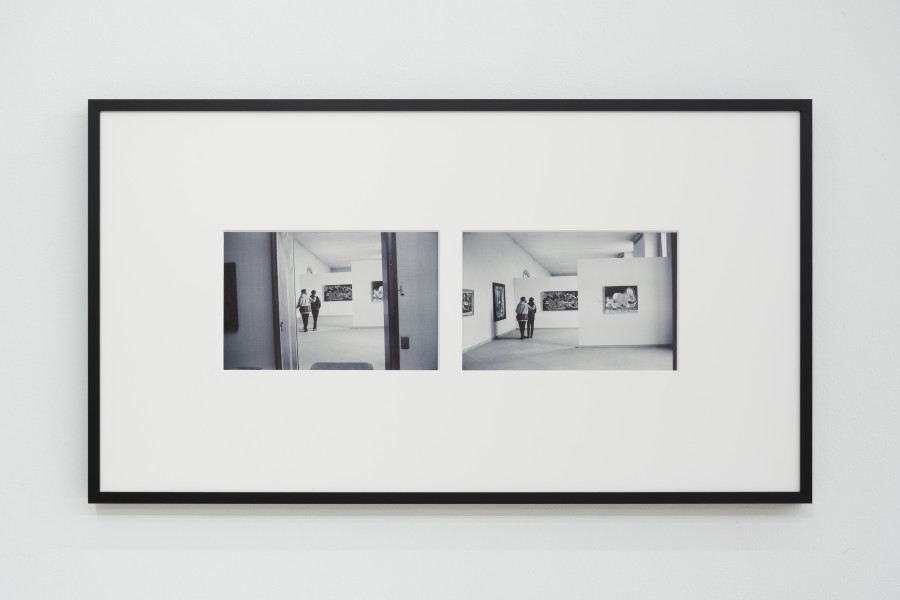 View of Untitled (Kunstmuseum Basel) Maria Netter, 1964, Inkjet print on paper, 2026, 32 x 58 cm, framed, at Ausstellungsraum Klingental, Basel, 2026 / Photo: Finn Curry / © Maria Netter, SIK- ISEA (Zürich); Courtesy: Fotostiftung Schweiz, Diogo Pinto
