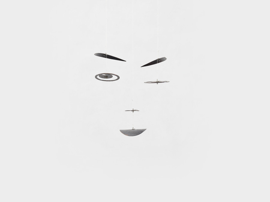 Markus Raetz, Untitled, Bern, ca. 1996, Bronze sheet, painted, suspension: iron wire, thread. Photo: SIK-ISEA, Zürich/Alexander Jaquemet, Erlach
