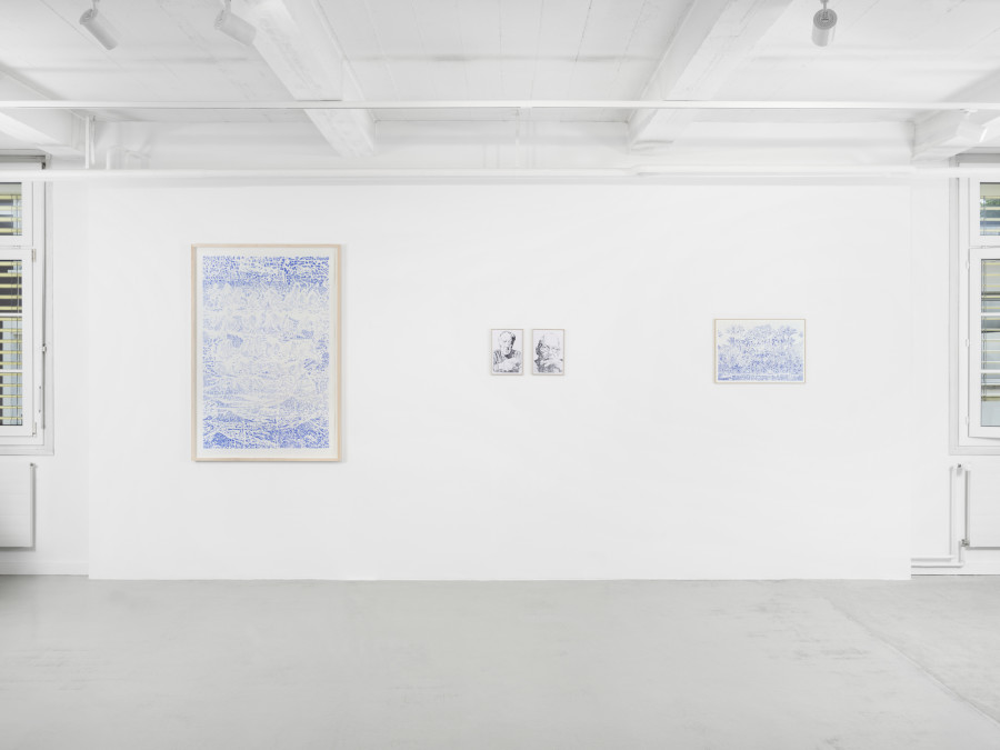 Exhibition view, Natalie Perrin, Ecrire, dit-on, Galerie Heinzer Reszler, 2024. Photo credit: Julien Gremaud