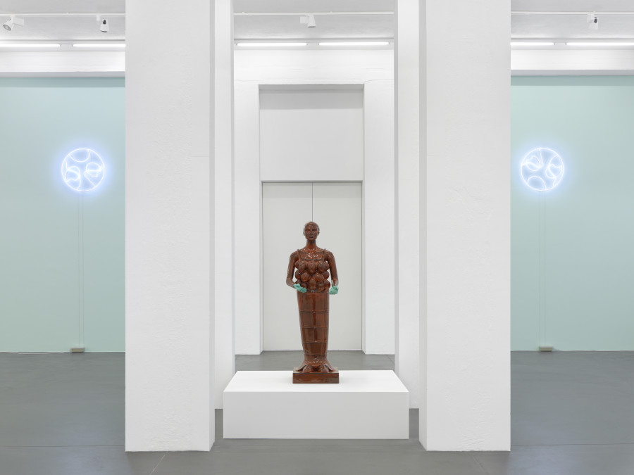 Installation view, Mai-Thu Perret, Diana, Galerie Francesca Pia, Zurich, 2024. Photo: Annik Wetter