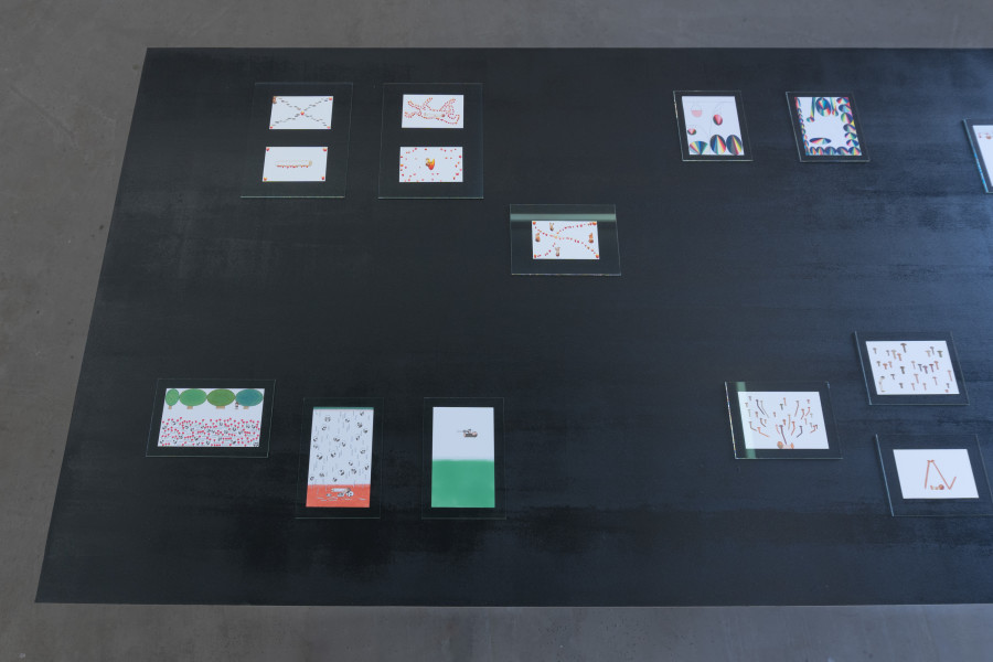 Exhibition view, Mix, Saehan Parc and Thilda Bourqui, Halmet, Zürich, 2026. Photo credit: WALENTINA