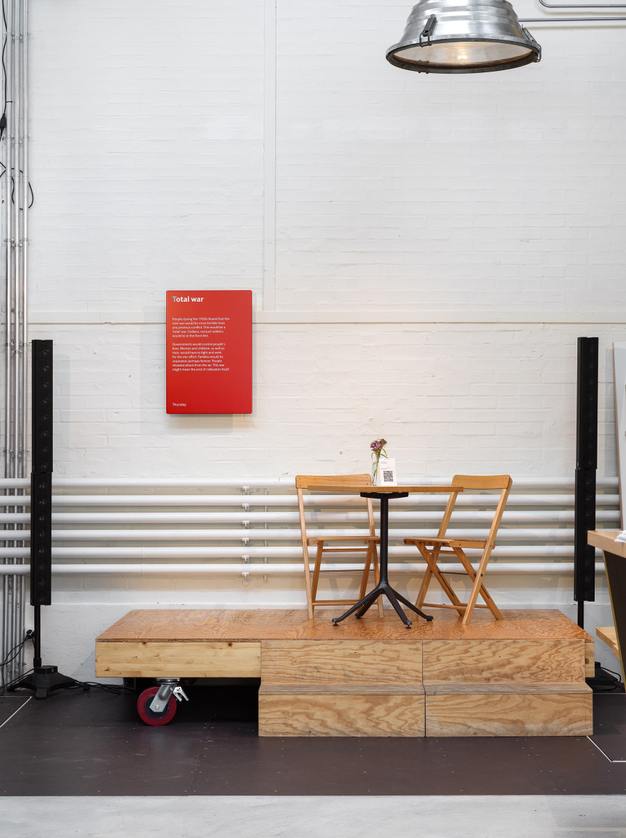 Sam Cottington, In my run, 2026, in All Day, Kunsthalle Winterthur at Museum Schaffen, 2026. Photo: Cédric Mussano. Courtesy of Kunsthalle Winterthur