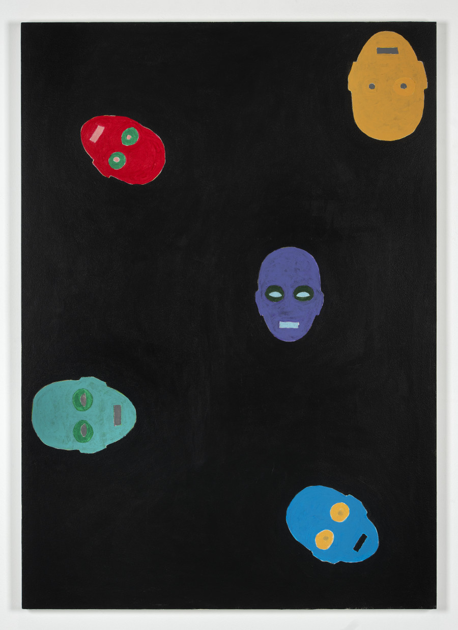 Valentin Carron, Ovals In The Dark XI, 2022, Acrylic on wood, 118,8 x 84 x 2,8 cm, (Ref. CAR010029)