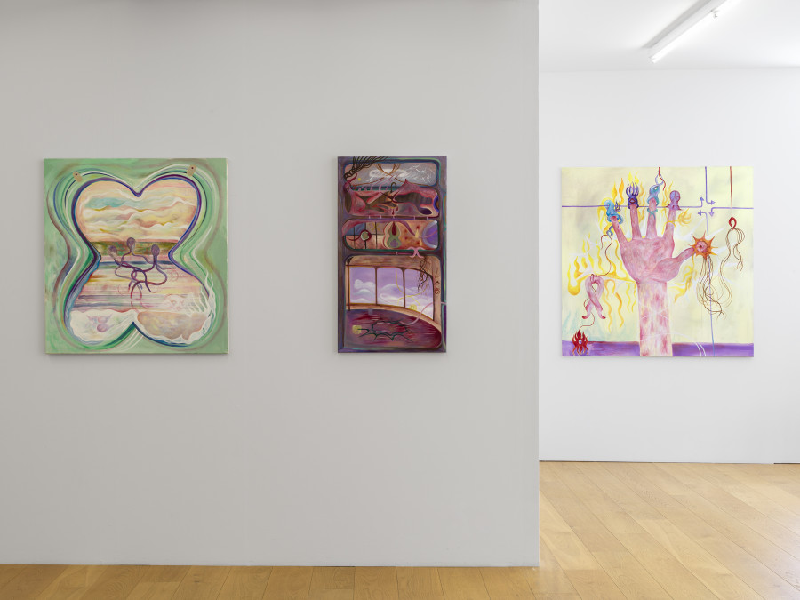 Melisa Sabir & Abel Auer, installation view at Kirchgasse Gallery, 2022 / Photo: Cedric Mussano / Courtesy: the artists and Kirchgasse Gallery