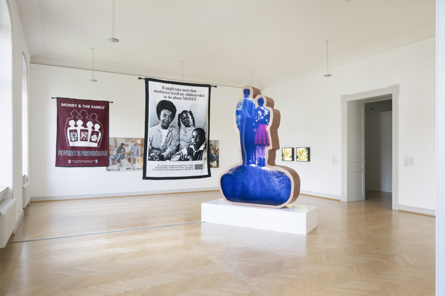 Exhibition view Burning Down the House: Rethinking Family, Kunstmuseum St. Gallen, June 1 to September 8, 2024 © Kunstmuseum St. Gallen, photo: Sebastian Stadler