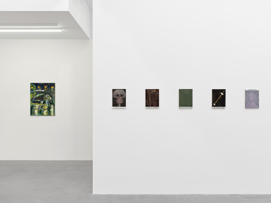 Installation view, Jean-Frédéric Schnyder, ŒL AUF LEINWAND, Galerie Eva Presenhuber, Zurich, Waldmannstrasse, 2024. © Jean-Frédéric Schnyder. Courtesy the artist and Galerie Eva Presenhuber, Zurich / Vienna. Photo: Stefan Altenburger Photography, Zürich