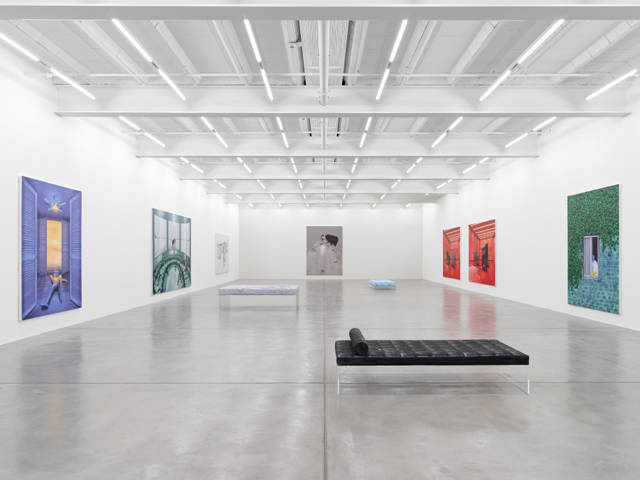 Installation view, Louisa Gagliardi, A Moment's Notice, Galerie Eva Presenhuber, Maag Areal, Zurich, 2023 © Louisa Gagliardi Courtesy the artist and Galerie Eva Presenhuber, Zurich / Vienna Photo: Stefan Altenburger Photography, Zürich
