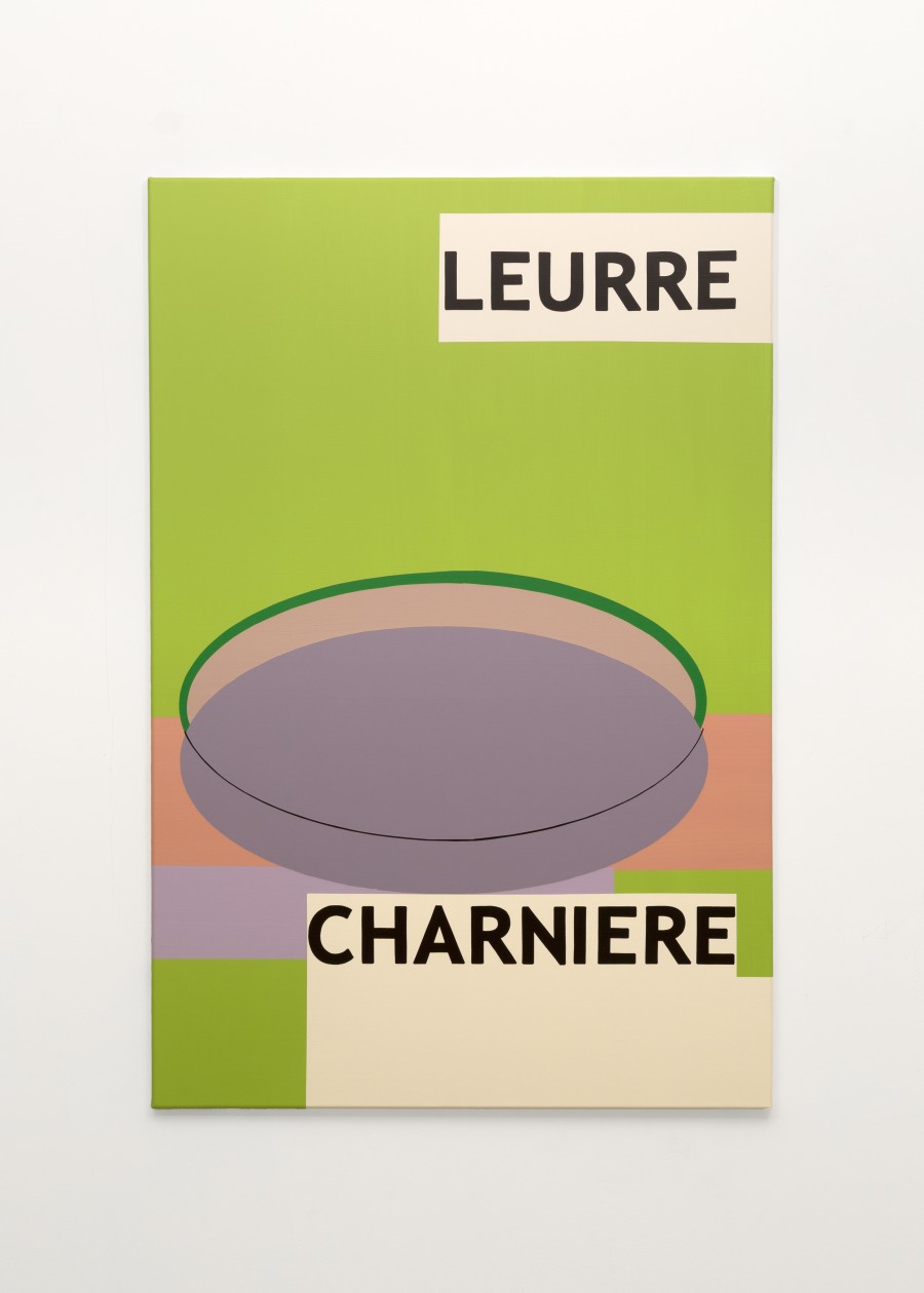 Andreas Hochuli, Leurre, charnière, 2025, acrylic on canvas, 120 x 80 cm. Galerie Heinzer Reszler, 2026. Courtesy of the artist and the gallery