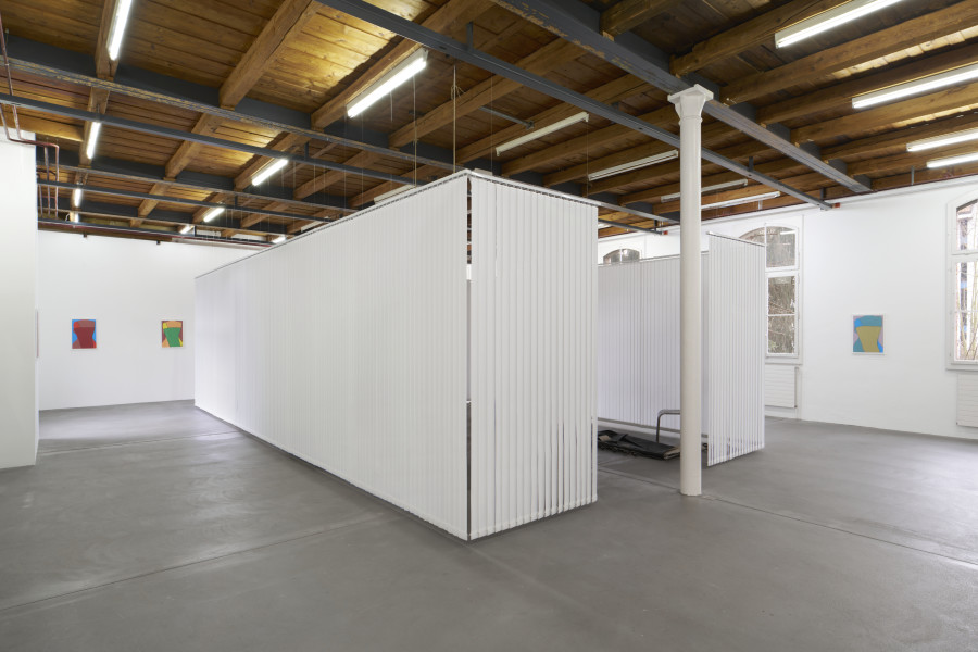 Exhibition view, Azize Ferizi, Spring / Summer 25 , Kunsthalle Friart Fribourg, 2025. Photo: Guillaume Python. Courtesy of the artist and Kunsthalle Friart Fribourg