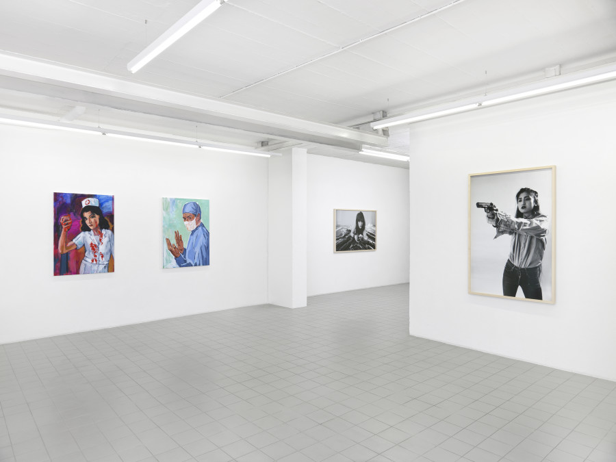 Double Feature, Richard Kern & Walter Robinson, Installation view, 2022, Galerie Sébastien Bertrand, Courtesy: the artists & Galerie Sébastien Bertrand, Photos: Annik Wetter.