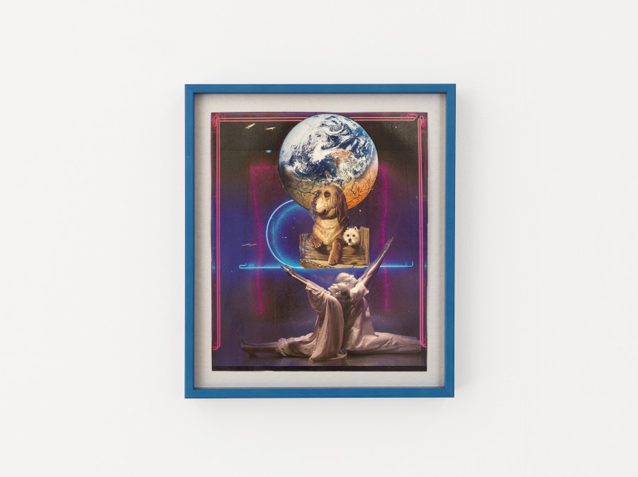 Melisa Sabir & Abel Auer, Collage, Komorbide Monde, Framed, 60 × 91 cm, 2021 / Photo: Cedric Mussano / Courtesy: the artist and Kirchgasse Gallery