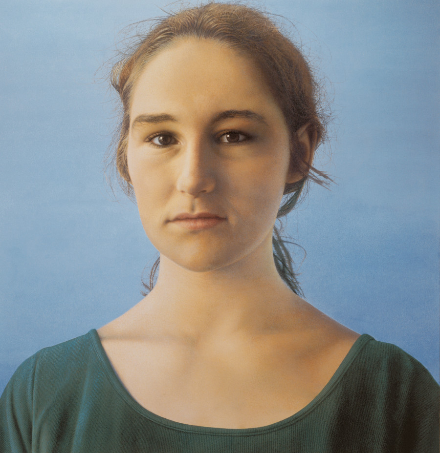 Franz Gertsch, Silvia I, 1998, Eitempera auf ungrundierter Baumwolle Tempera on unprimed cotton, 290 x 280 cm, Museum Franz Gertsch, Burgdorf © Franz Gertsch