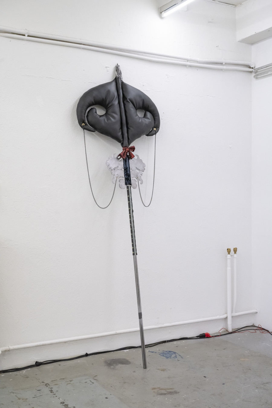Nicola Genovese, Butterflies, metal, fake leather, leather, fabric, 2023.