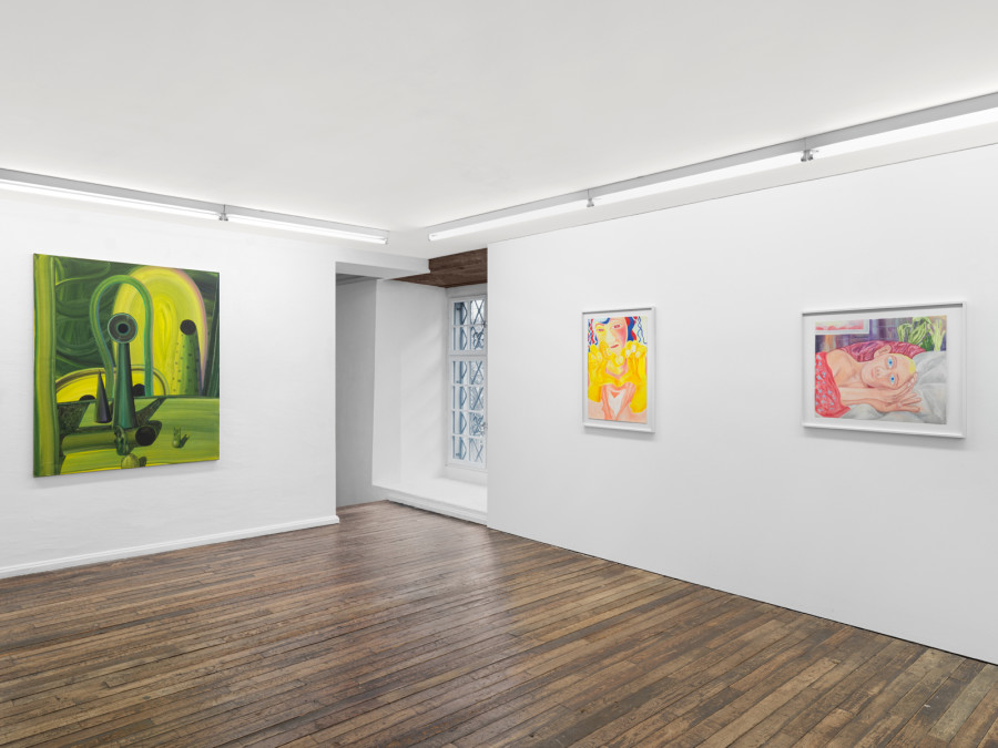 Milva Stutz | Sander van Deurzen, Bending, Dripping, Stumbling, installation view: Barbara Seiler, Zurich, 2025. Photocredit: Stefan Altenburger Photography