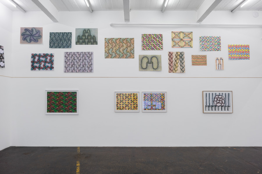 Sam Porritt, «One Thing After Another (Drawings 2005–2025)» exhibition view, 2025. Photo: Kunst Halle Sankt Gallen, E. Sommer.