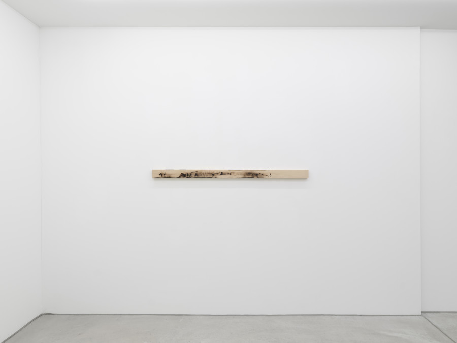 David Lindsay, Nude bruise (A lover running a long nail down your spnine), paint on linden wood, 8 x 152.5 x 7 CM | 3.25 x 60 x 2.75 IN. 2023. Galerie Philippzollinger, 2024.