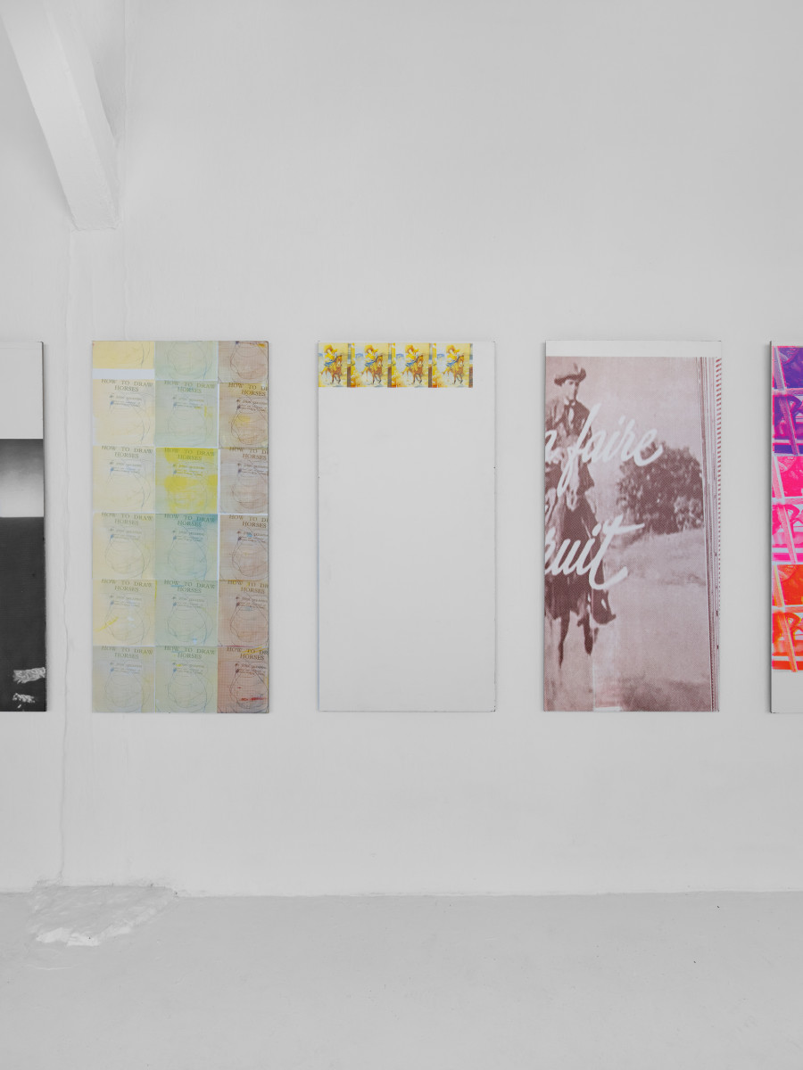 Exhibition view, Livia de Goumoëns, A Horse collection from or for Vanessa Rossetto/a sound recollection, KISSED THEN BURNED, Geneva, 2026. Photo credit: Antoni Aeby