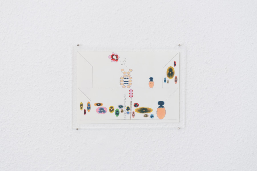 Exhibition view, Mix, Saehan Parc and Thilda Bourqui, Halmet, Zürich, 2026. Photo credit: WALENTINA