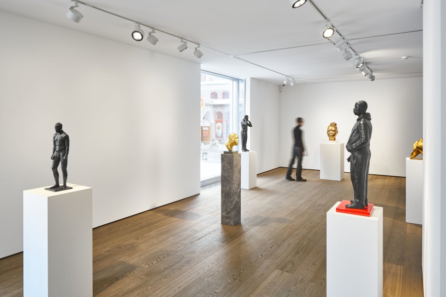 Installation view, ‘Thomas J Price. The Space Between’ at Hauser & Wirth St.Moritz, until 18 April 2022. © Thomas J Price. Courtesy the artist and Hauser & Wirth. Photo: Jon Etter
