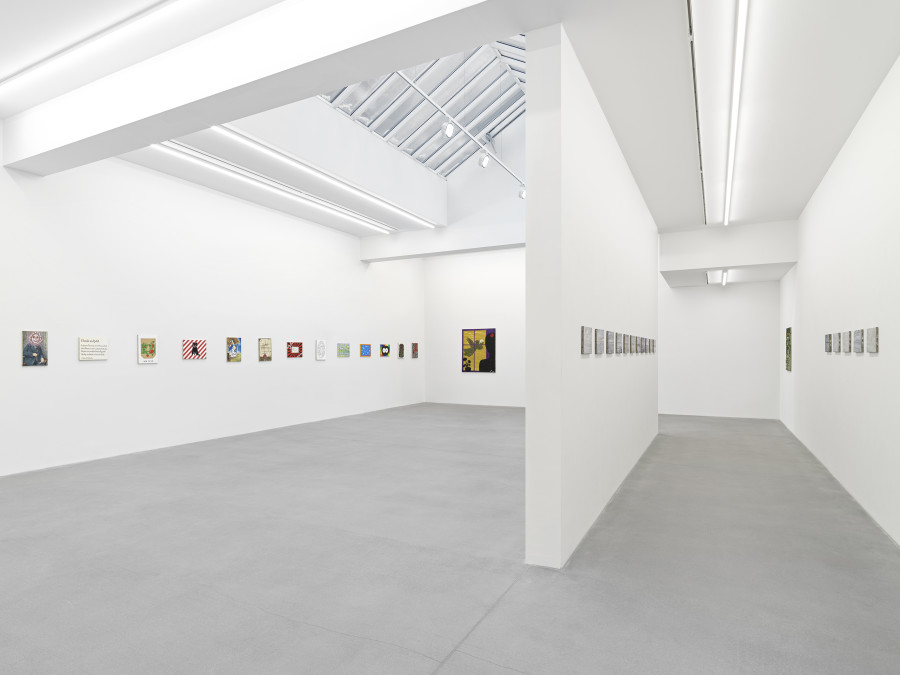 Installation view, Jean-Frédéric Schnyder, ŒL AUF LEINWAND, Galerie Eva Presenhuber, Zurich, Waldmannstrasse, 2024. © Jean-Frédéric Schnyder. Courtesy the artist and Galerie Eva Presenhuber, Zurich / Vienna. Photo: Stefan Altenburger Photography, Zürich