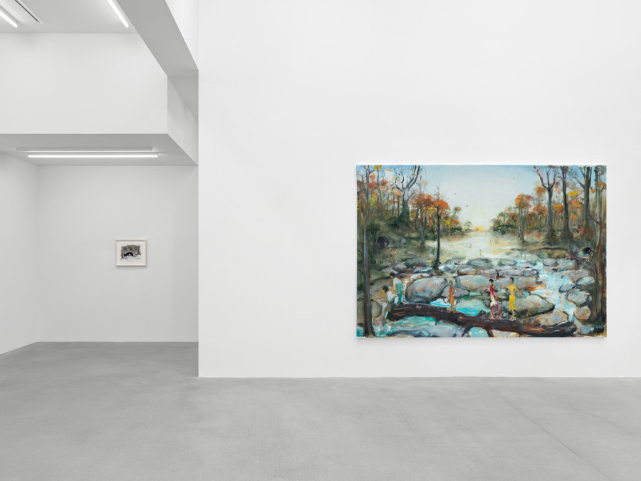 Installation view, Verne Dawson, Fête Galante, Galerie Eva Presenhuber, Zurich, Waldmannstrasse, 2023 © Verne Dawson Courtesy the artist and Galerie Eva Presenhuber, Zurich / New York / Vienna Photo: Stefan Altenburger Photography, Zürich
