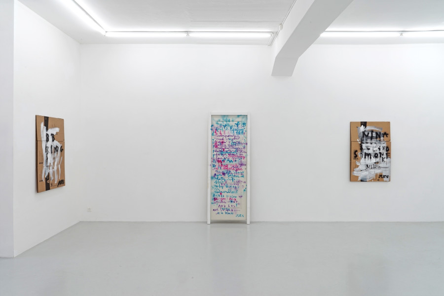 Exhibition view, Second Spring Variation – Text!, Lullin + Ferrari, 2022.