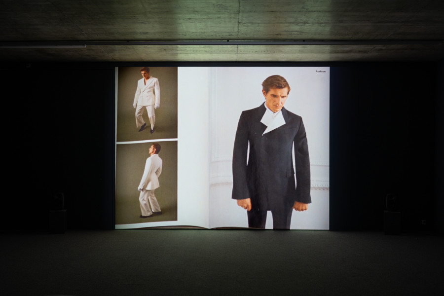 Rosalind Nashashibi, The Invisible Worm, 2024 (still). 16 mm film transferred to HD video, duration 17 minutes. © Rosalind Nashashibi. Ausstellungsansicht / Installation view Kunsthaus Baselland 2025. Foto / Photo: Finn Curry