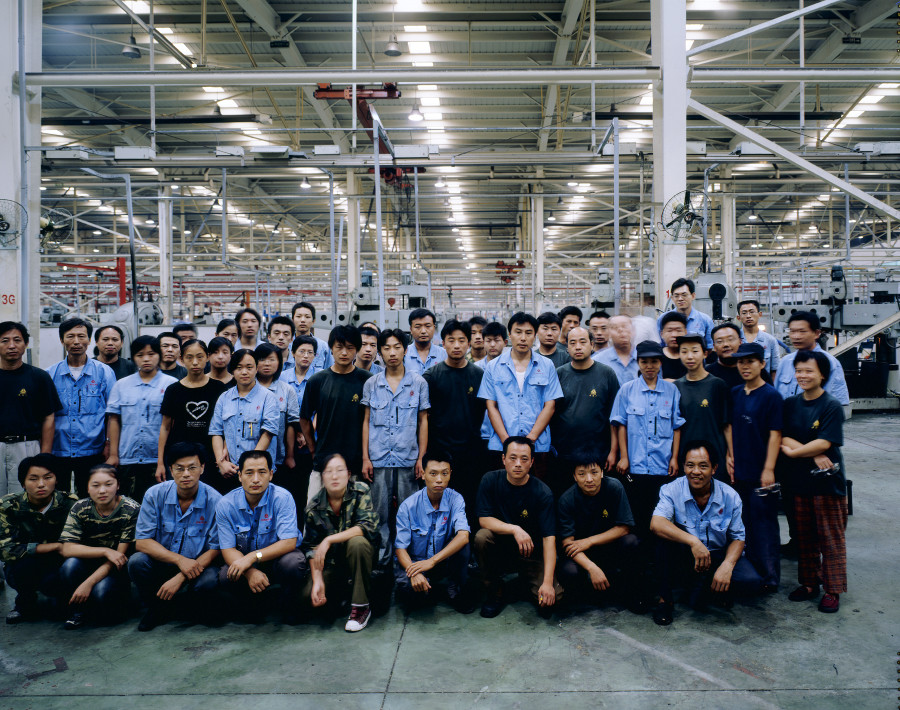 Group (CNHTC, Volvo Truck), Jinan, 13.08.2004. Framed Ilfochrome print with passe-partout, 67 x 77 cm, Ed. 1/3 + 2 AP