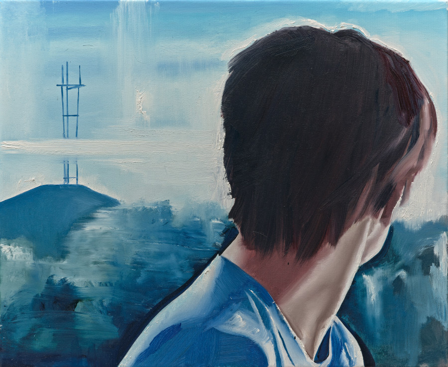 Wilhelm Sasnal, Sutro Tower, 2013. Oil on canvas, 46 × 55.8 cm. Fondation Beyeler, Riehen/Basel © Wilhelm Sasnal Photo: Robert Bayer