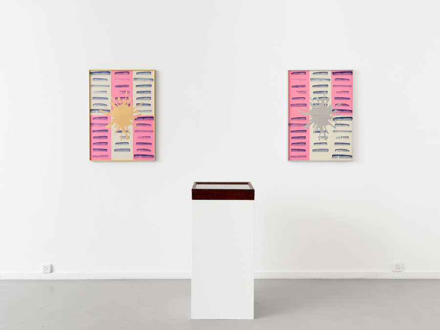 View of the exhibition John Armleder, ENCORE TROP, CEC, 2024. Exhibition from March 15 to May 3, 2024. Courtesy Centre d’édition contemporaine, Geneva. Photo : © Sandra Pointet