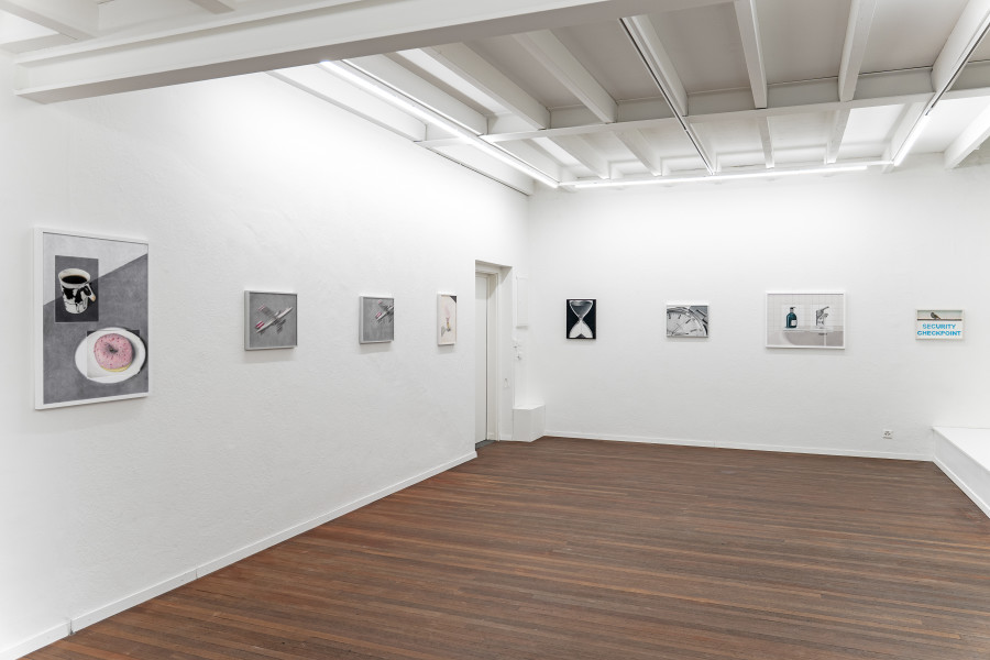 Exhibition views, Adam Cruces: Pastels, Blue Velvet, Zürich, Swiss, 2026. Photo: Adam Cruces