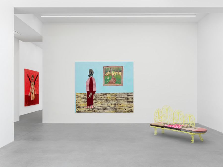 Installation view, Tschabalala Self, Spaces and Places, Galerie Eva Presenhuber, Zurich, Maag Areal, 2023. Courtesy the artist and Galerie Eva Presenhuber, Zurich / Vienna Photo: Stefan Altenburger Photography, Zürich