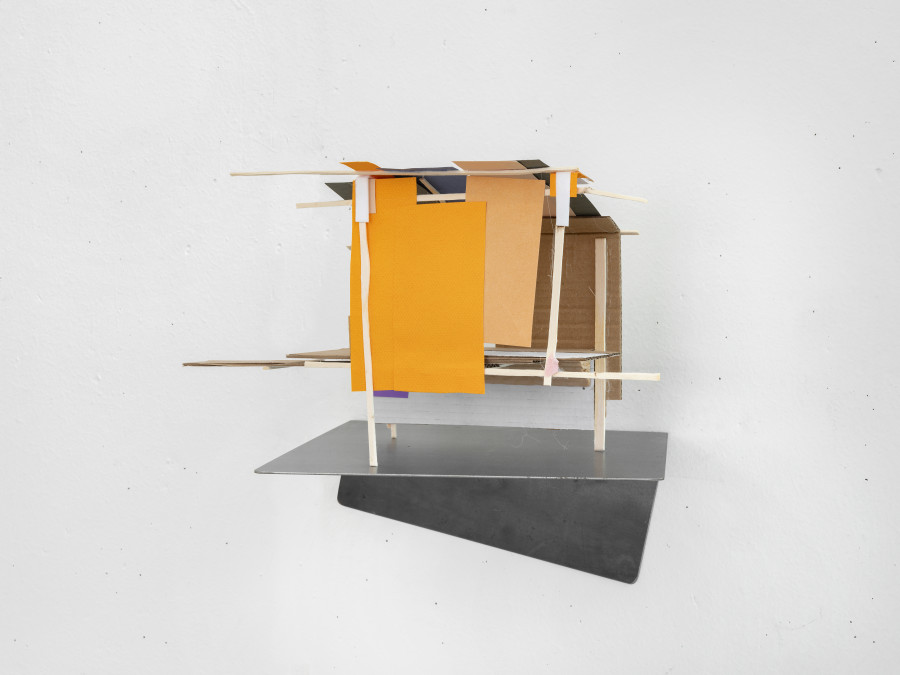 Maquette abandonnée No 2, 2020, wood, cardboard, paper, 22 x 40 x 21 , © Julien Gremaud. Courtesy of the artist and Heinzer Reszler gallery.