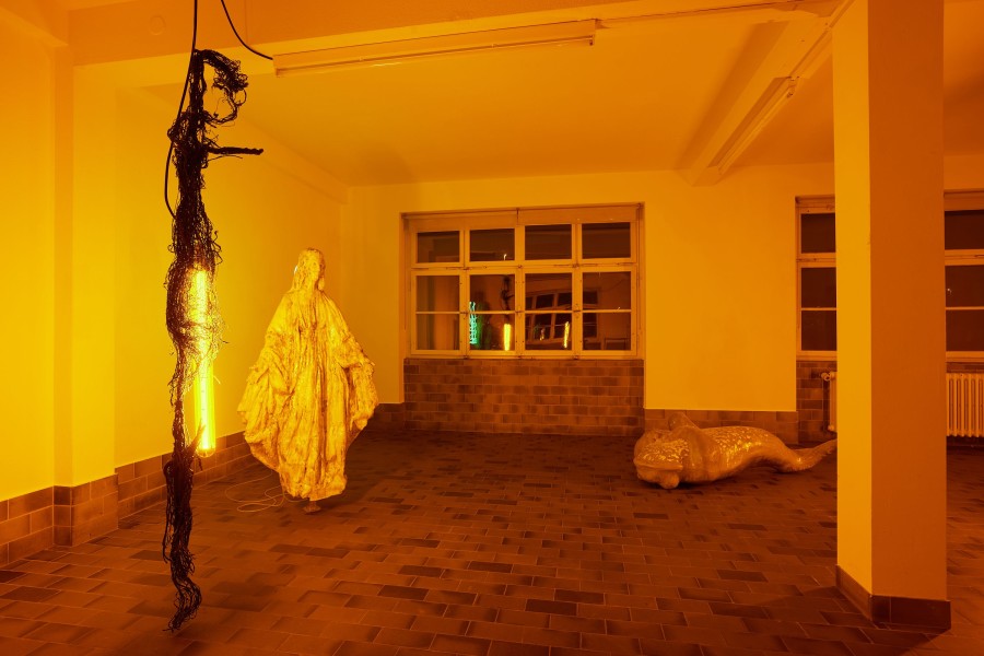 Installation view, Chloé Delarue & Denis Savary, Octogone, Mayday, 2023. Photo credit: Moritz Schermbach