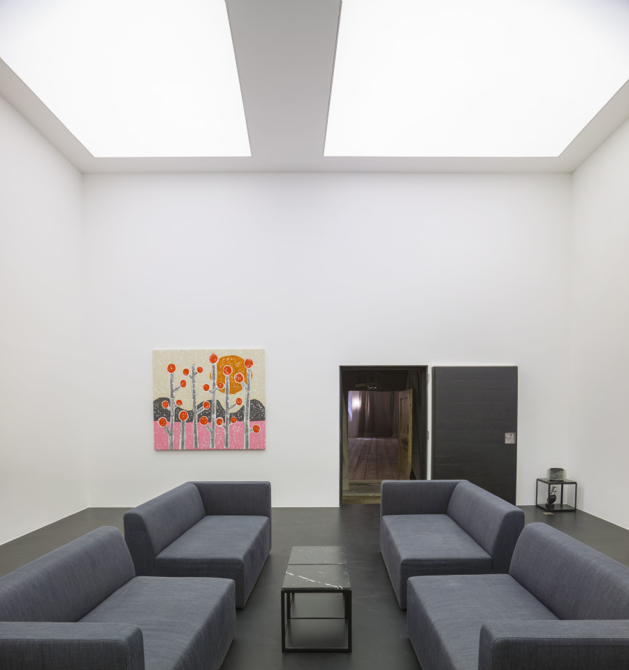 Installation View, Olaf Breuning: BIG DROPS at von Bartha, S-chanf, 27 March – 29 May 2021. Image courtesy the artist and von Bartha. Photo: Simon Schwyzer.