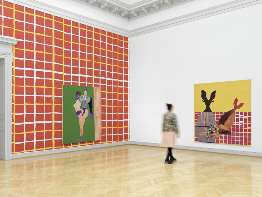 Tschabalala Self, Inside Out, Installation view, 2023, Kunstmuseum St.Gallen, Photo: Stefan Altenburger.