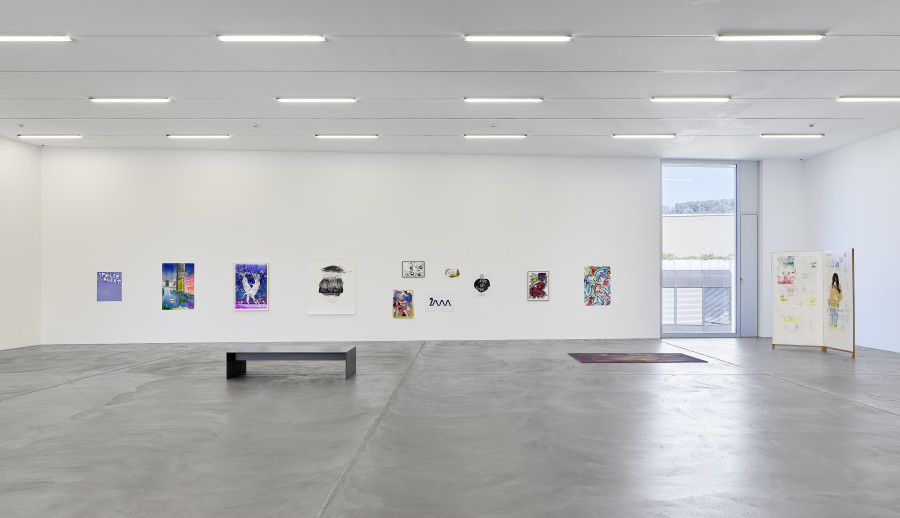Installation view, MONOTYPES, Edition VFO at Kunsthalle Zürich, 2023. Courtesy of Edition VFO, Kunsthalle Zurich, the artist and Bernhard Strauss.