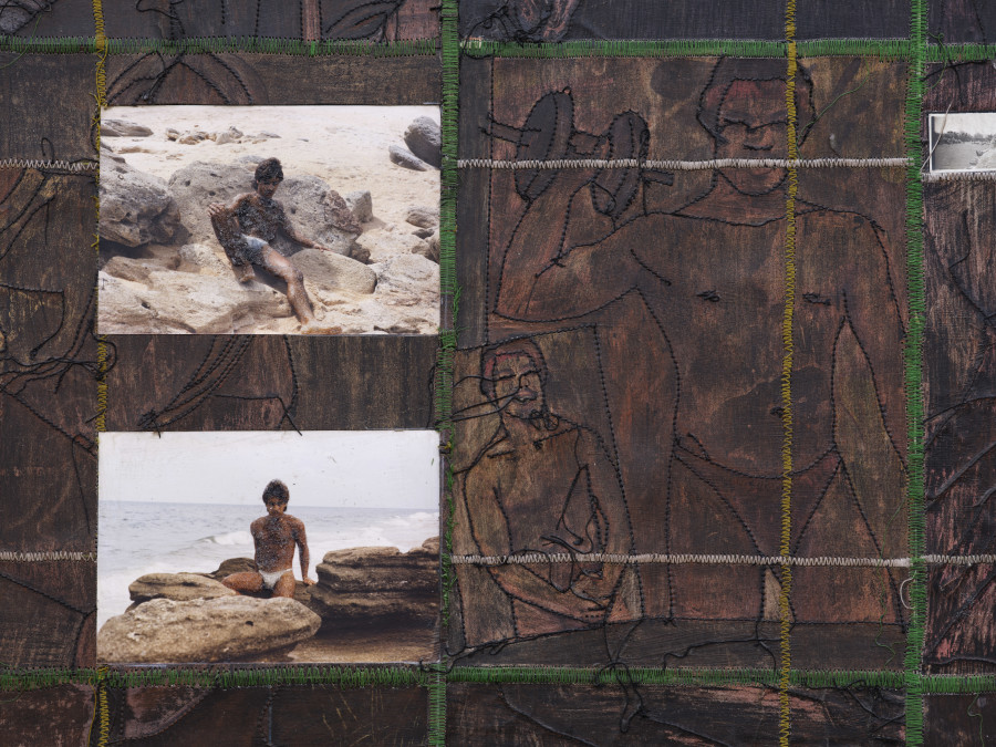 Troy Montes Michie, Wind in the Cane, 2025, detail, in: Troy Montes Michie, The Jawbone Sings Blue, Kunsthalle Basel, 2025, photo: Philipp Hänger / Kunsthalle Basel