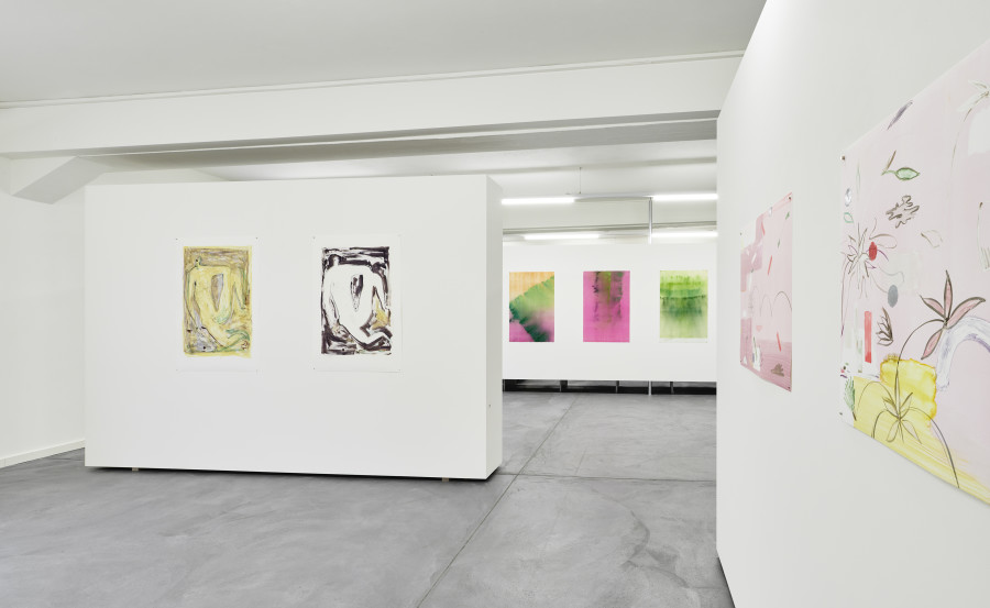 Installation view, monotypes shift, Part II, Edition VFO, 2023-2024. Photo credit: Bernhard Strauss