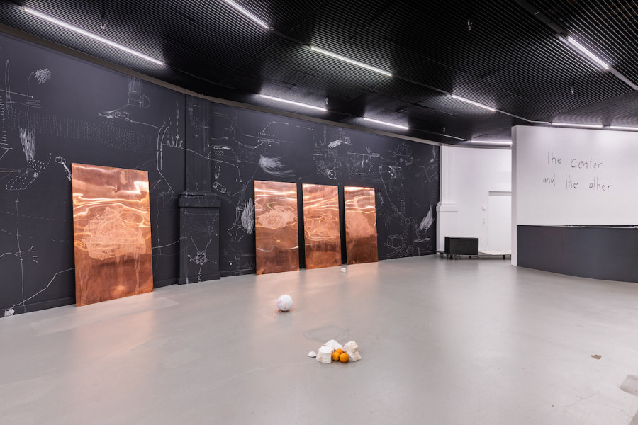 Exhibition view, Olivia Abächerli, the center and the other, Kunsthalle Luzern, 2023. Photo credit: Kilian Bannwart