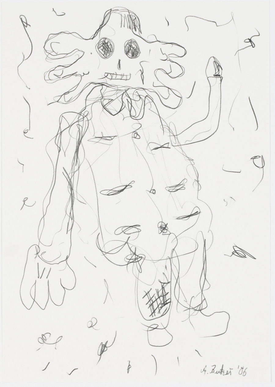 André Butzer, Untitled 2006, pencil on paper, 59,4x43cm. Image courtesy and copyright Livie Fine Art