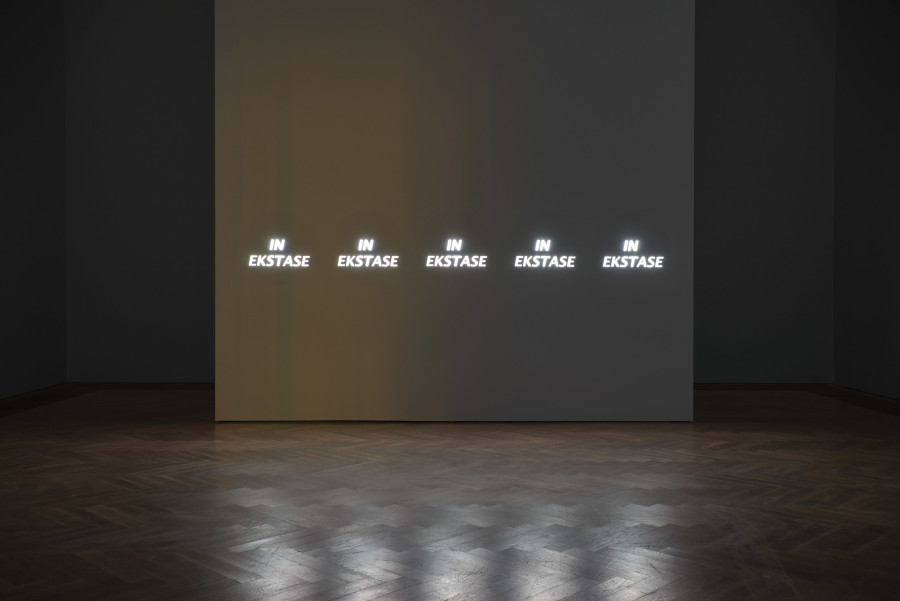 P. Staff, In Ekstase, 2023, installation view, in: P. Staff, In Ekstase, Kunsthalle Basel, 2023, photo: Philipp Hänger / Kunsthalle Basel