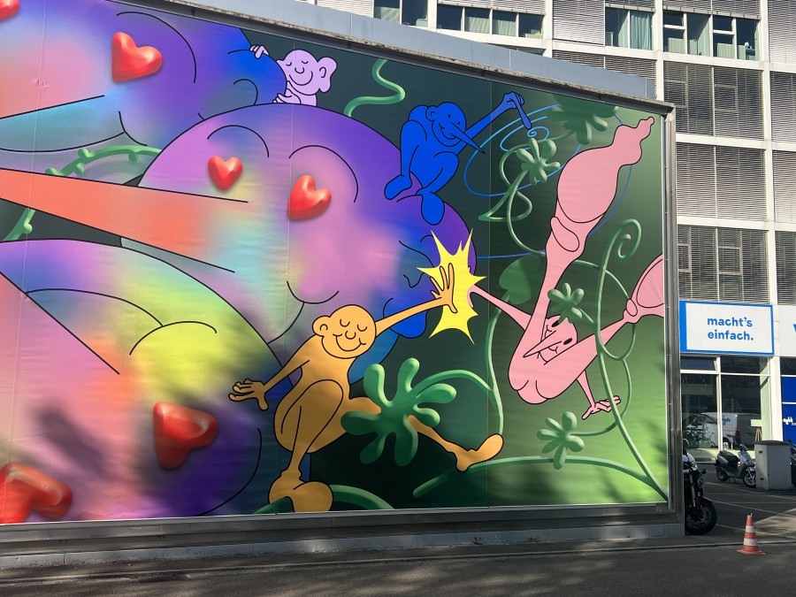 CIVIC BILLBOARD: WIE WOLLEN WIR KONTAKT HABEN?, Linus Weber, 2023. CIVIC, Basel Academy of Art and Design FHNW