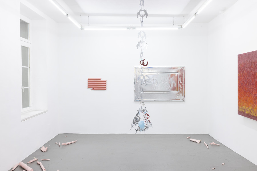 Installation view, UNI by Hannah Sophie Dunkelberg, Mitchell Anderson and Roman Gysin, KALI Gallery, Photos by Kim da Motta, KALI Gallery 2023.