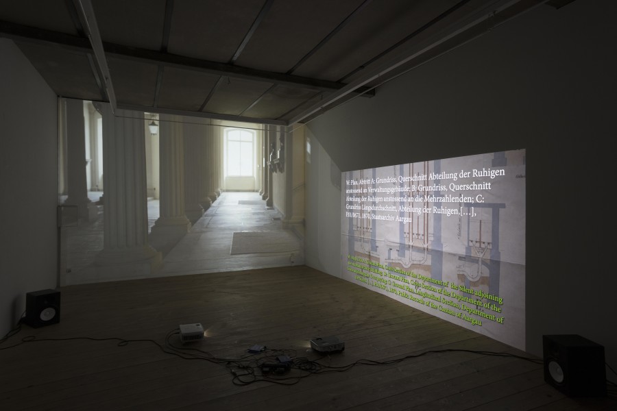 Exhibition view, Lea Schaffner – Aus dem Kopf /From the Head (By Heart), sic! Elephanthouse, 2022. Photo credit: Andri Stadler