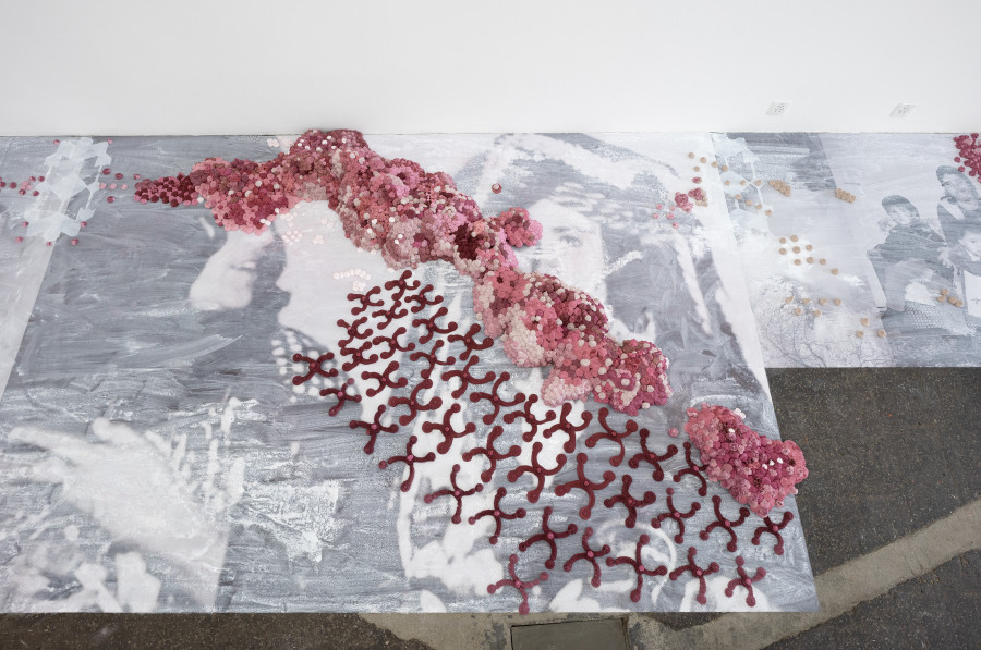 Melike Kara, «Emine`s Garden», exhibition view, 2023. Photo: Kunst Halle Sankt Gallen, E. Sommer. Courtesy: the artist Jan Kaps, Cologne & Peres Projects, Berlin