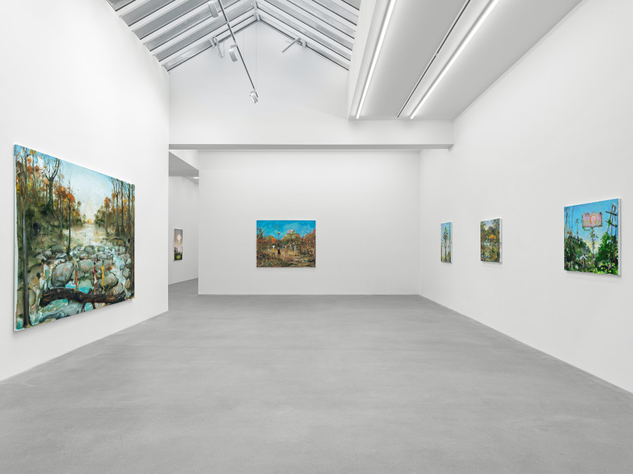 Installation view, Verne Dawson, Fête Galante, Galerie Eva Presenhuber, Zurich, Waldmannstrasse, 2023 © Verne Dawson Courtesy the artist and Galerie Eva Presenhuber, Zurich / New York / Vienna Photo: Stefan Altenburger Photography, Zürich